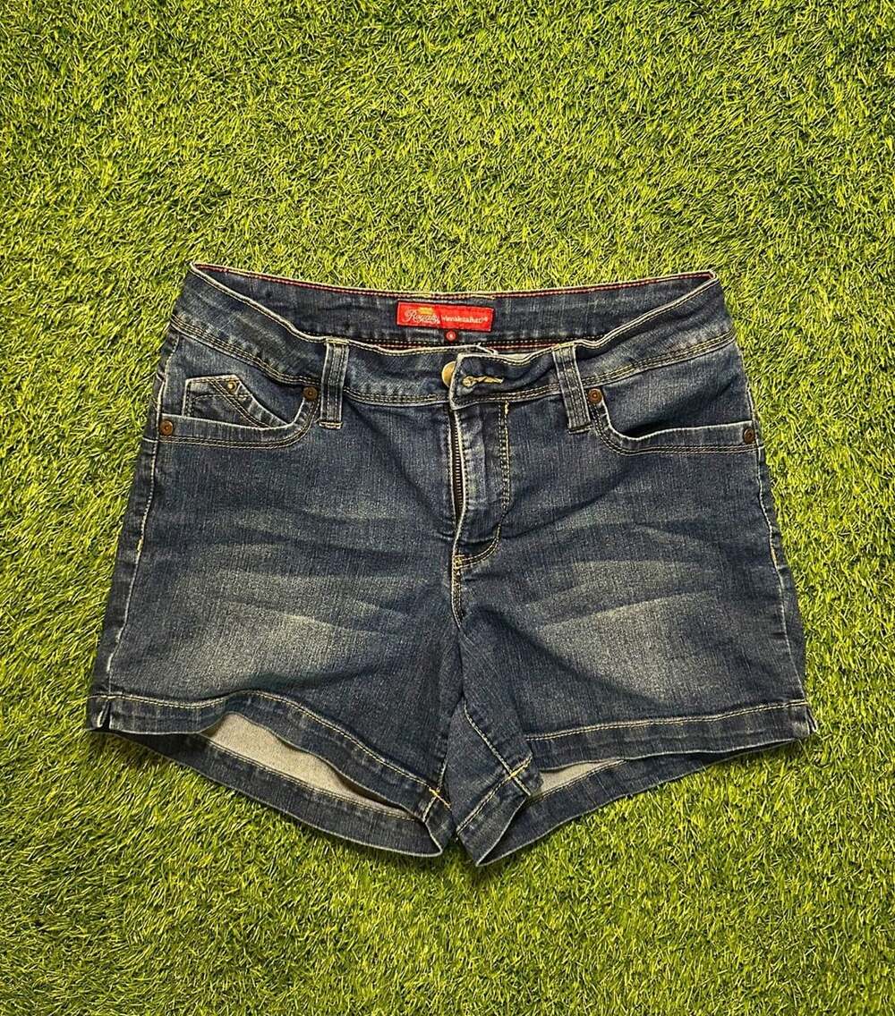 Royalty For Me Wannabetabut Dark Wash Denim Shorts Size 8